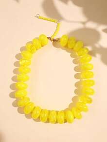 Women Beaded Necklaces Bohemian Dopamine Resin Beaded Necklace, Chunky Bead Turquoise Jewelry, Luxury Necklaces For Women, Stylish Collares Ideal For Daily Wear & Summer Vacation - 多色-1 - 查看 15