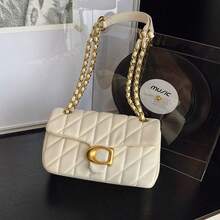 Quilted Shoulder Bag/Crossbody Bag For Women, Leather Shoulder Bag/Handbag For Women, Compact And Casual Crossbody Bag, High-Quality Material, Sturdy And Durable. - 白色 - 查看 9
