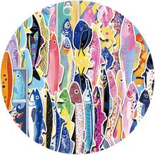 30PCS Colorful Marine Fish Series Bookmark Cartoon Aestheticism Creativity Hand Painted Sandfish Tuna Codfish Halibut Funny Stationery Paper Book Page Mark Card Bookmark - 1 Set - View 12