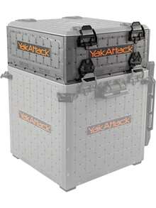 ShortStak Upgrade Kit BlackPak Pro 13x 13 - Battleship Stackable Kayak Crate Add-On With GridLoc Panels, Hinges Latches Not Standalone Made In USA - Battleship Grey - View 2