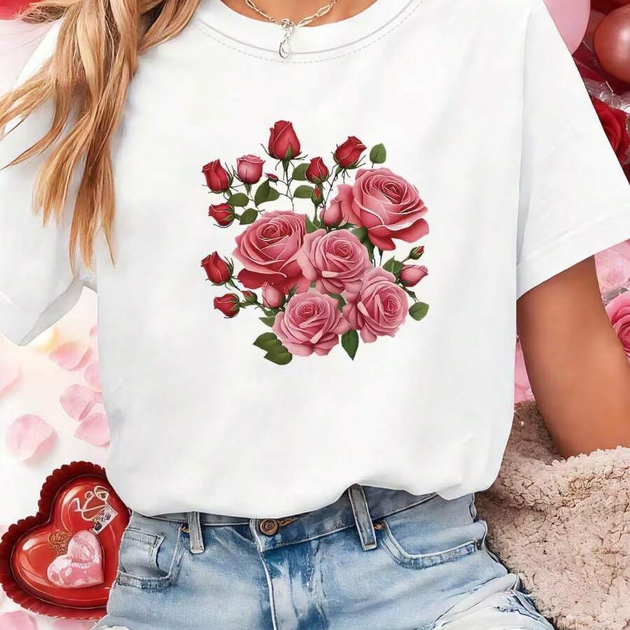 Printed T-Shirt For Men And Women - White - View 1