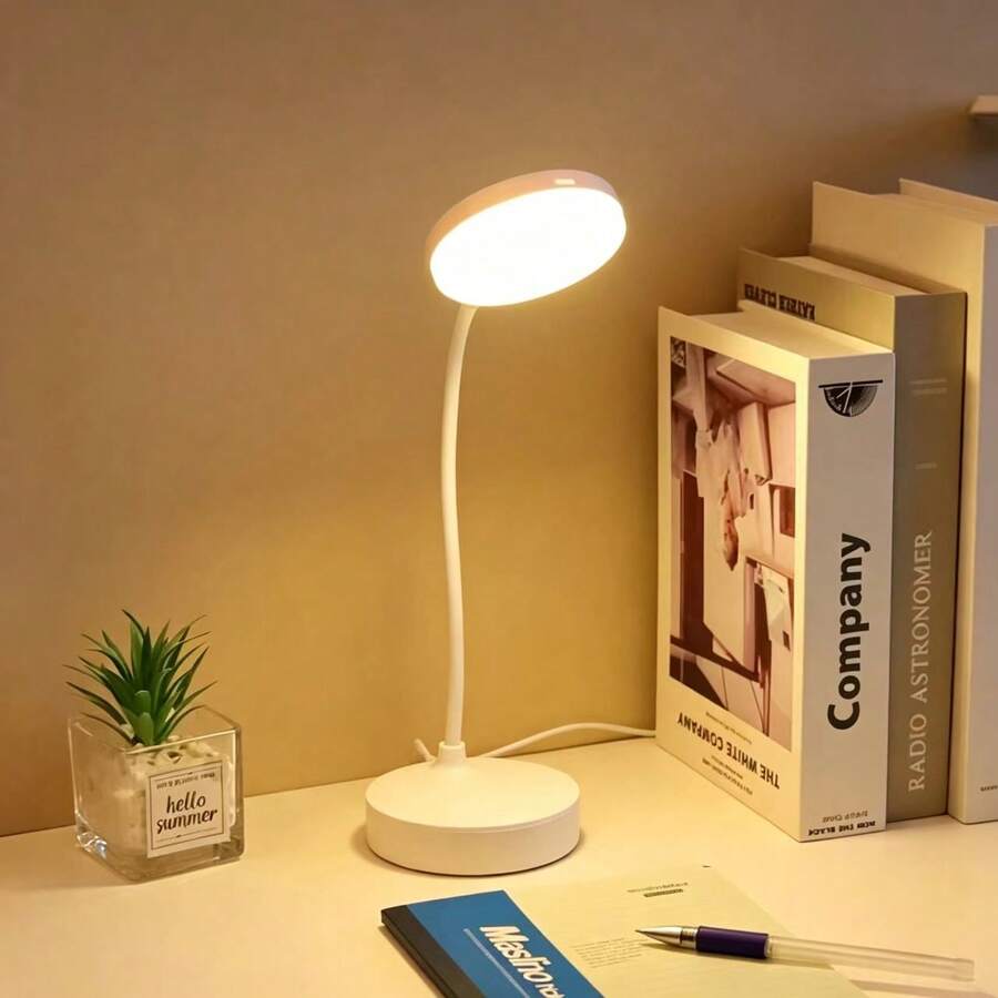 1個可調亮度LED觸控燈,可旋轉燈頸設計,USB連接,適用於閱讀、臥室使用,護眼床頭燈 - 多款 - 查看 1