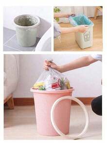 200pcs/100pcs Household Portable Regular Trash Bags, Small Size Trash Bags, Foldable, Plastic Trash Can Liners, Suitable For Kitchen, Bathroom, Toilet, Bedroom, Office And Other Places, Convenient And Space-Saving - Multiple Styles - View 4
