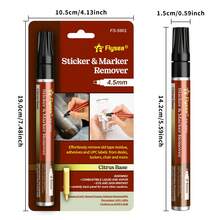 FLYSEA 1pc Car Adhesive Remover Pen, Quickly Removes Stubborn Sticker Residue, Handwritten Marks, Furniture Glue, Glass Residue, Suitable For Wood, Car Paint, Marble, Ceramic, Glass - A - View 2
