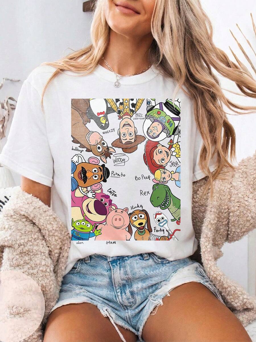 Officially Licensed Disney  Toy Story Autographed T-Shirt, "You Are My Best Friend" T-Shirt, Disneyland Toy Story T-Shirt, Walt Disney World Tour T-Shirt, 100% Pure Cotton High-Quality T-Shirt, Fit Well, Unisex, Perfect Gift, Free Shipping. - White - View 1