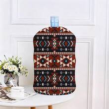 1 pieza Cubierta decorativa con estampado bohemio para dispensador de agua, cubierta reutilizable a prueba de polvo para dispensador de agua del hogar - Multicolor - Ver 2