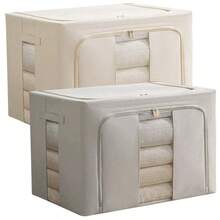 1/2Pcs 100L Storage Box For Clothes Folding Wardrobe Organizer Tidy Heavy Duty - Ver 9