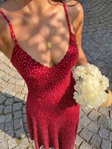 Women Midi Dresses - 紅色的 - 查看 1