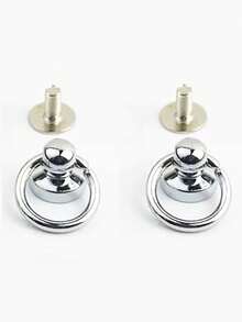 2PCS Fashionable And Simple, Versatile Silver DIY Phone Hanger Clip, Aesthetic - Pacifier Buckle - View 12