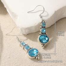 Reife Stil Distressed Silber Ohrhaken Ohrringe, elegante gestufte Linien mit dezentem Luxus, einfach und nicht übertrieben, geeignet für Pendeln und Dating, mit einer reifen und sanften Ausstrahlung. - Silber - Übersicht 6