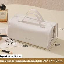 1个可拆卸化妆包，大容量洗漱包，带提手的便携旅行包，四合一美妆包，轻便耐磨，容量大，简约时尚ins风，适合日常旅行、商务出行、大学宿舍、旅游观光，可收纳镜子、化妆海绵、睫毛夹、便携镜、祛痘贴、修眉刀、化妆刷、梳子等。 - 彩色 - 查看 11