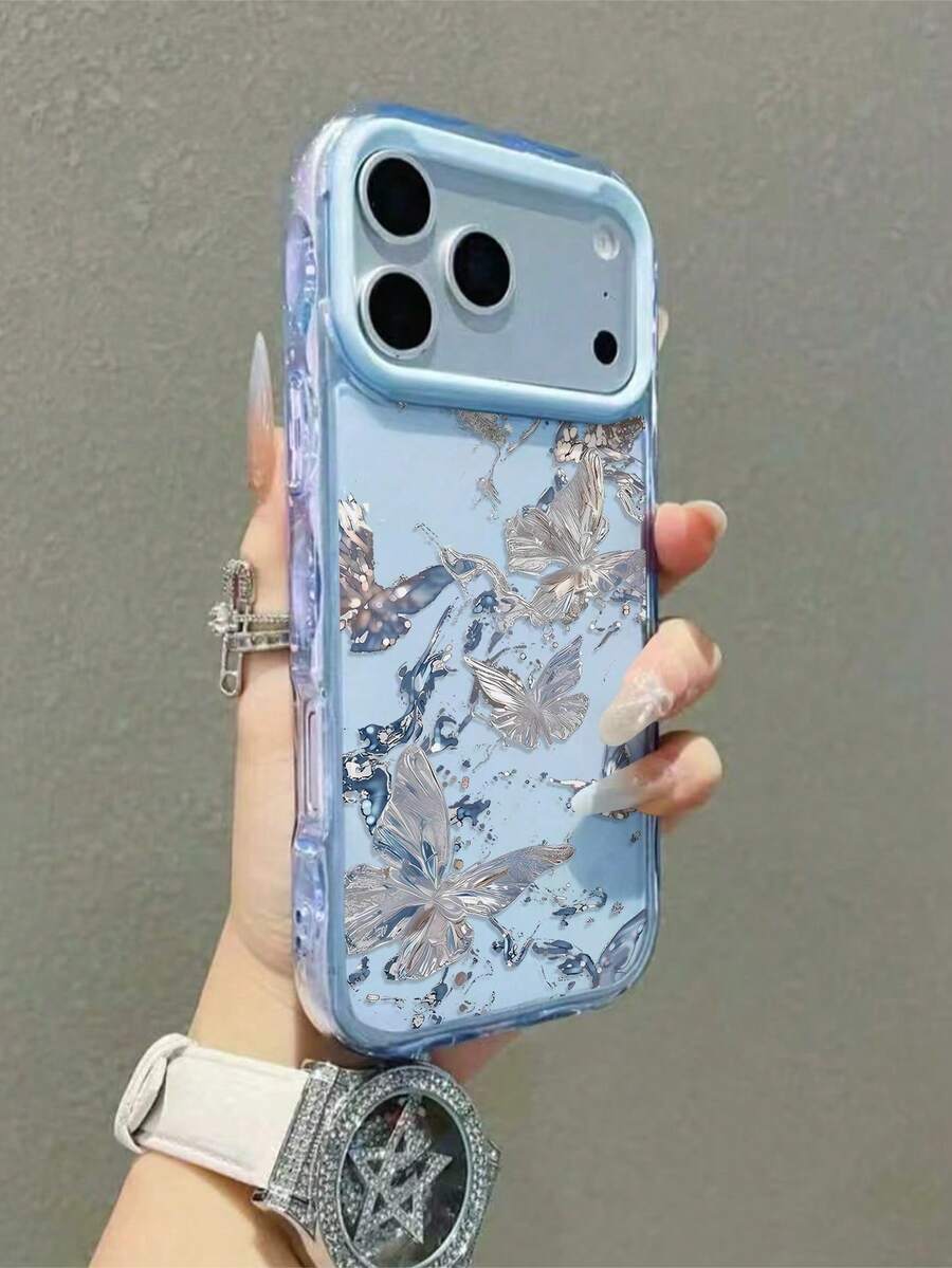 1 Fashionable Phone Case Does Not Include A Lanyard Or Stand, Petal Blue! Fresh Floral Transparent Blue Shell, High Transparency TPU, Light Blue Floral Bow Tie Phone Case Compatible With IPhone 16 15 14 13 12 Professional Max 11, Korean Cute Shockproof Phone Case, Light Blue Wave Embroidered Frame, Healing Light Blue Floral Case, Soft Girl Feeling Protective Phone Case Compatible With IPhone 17/17 Pro/17 Professional Max/17 Air Holiday Gift, Compatible With IPhone 17 Professional Max, Compatible With IPhone 13, Compatible With IPhone 15, Compatible With IPhone 16 Phone Case, Lightweight & Slim Floral Transparent Shell - 藍色22 - 查看 1