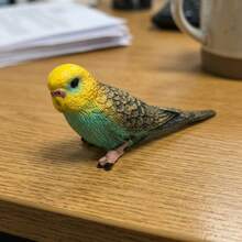 1pc Realistic Parrot Figurine Decor, Cute Bird Desktop Ornament, Home Decoration - 1PC - View 11