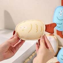 Cartoon Popsicle Bath Sponge Scrubber, Foaming Bath Sponge With Cute Smiling Face - Multicolor - View 7