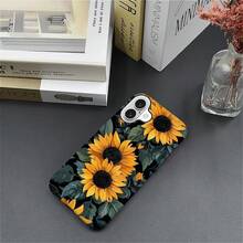 Case For IPhone 16 Pro, Colorful Pineapple Design, Liquid Silicone Case, Impact Resistant, Anti-Scratch, Shockproof - 黃色向日葵 - 查看 7