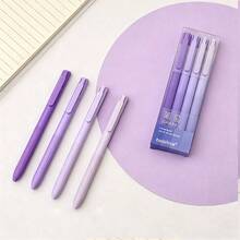 Matcha Series Neutral Pen Fresh Set | 0.5mm Bullet Tip Smooth Ink Flow Without Smudging | Transparent Vertical Box Packaging Exquisite And Visible, Four Color Pen Body Options Available, Suitable For Classroom Notes, Office Writing And Daily Journaling | Stationery, Practical And Aesthetic For Learning And Office - A - View 13