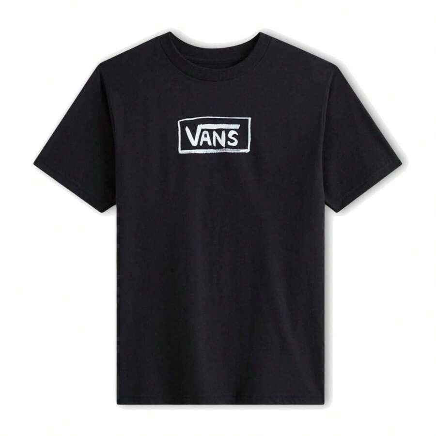Vans On Canvas Kids Blue T-Shirt For Boys: Soft Cotton Fabric, Classic Cut. - Black - View 1