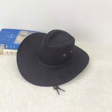 1 Sombrero de vaquera vintage, sombrero decorado con cuerda de PU de tela suave para Halloween, adecuado para viajes diarios, vacaciones, celebraciones de festivales, protección solar, disfraz de calabaza vampiro de otoño - Multicolor - Ver 2