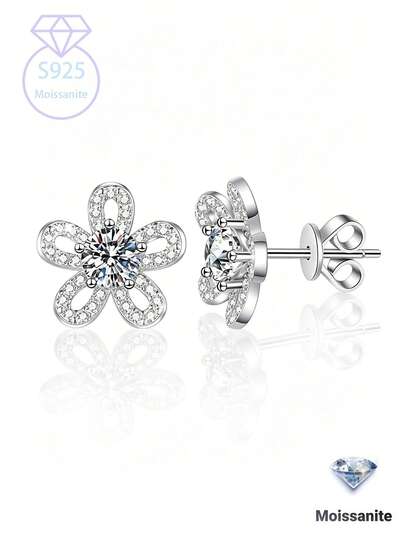 KAHOOT Bông tai hình hoa hướng dương bằng bạc Sterling 925 đính 2 viên đá Moissanite 0.5ct. Kiểu dáng cổ điển, thanh lịch, dễ thương, lãng mạn, đa năng và giản dị. Bông tai unisex chất lượng cao, phù hợp để đeo hàng ngày, dự đám cưới, tiệc tùng, hẹn hò và các dịp trang trọng. Cũng thích hợp làm quà tặng cho Ngày của Mẹ, Ngày của Cha, Lễ Phục Sinh, Lễ Tạ Ơn, Giáng Sinh, Halloween, mùa tựu trường, mùa cưới, sinh nhật, kỷ niệm, dành tặng mẹ hoặc bạn gái.