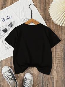 Sommar Toppar Dam  2026Lemon Pattern Print Versatile Girl Short-Sleeved T-Shirt  Addio Al Nubilato - Black - View 2
