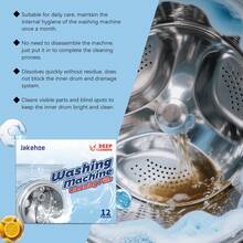12pcs Roller Drum Washing Machine Tub Cleaning Effervescent Tablets, Powerful Stain And Scale Remover, Deep Cleaning Blocks For Limescale And Sediment, Odor And Mildew Removal With Fresh Scent, Fast Dissolving No Residue, Brightens Inner Drum Cleanliness, Pre-Wash Daily Maintenance Care Tablets, Individually Wrapped Portable Easy To Use Home Laundry Essential, Deep Cleaning Blocks For Washing Machine Inner Drum And Pipes - Multiple Forms - View 6