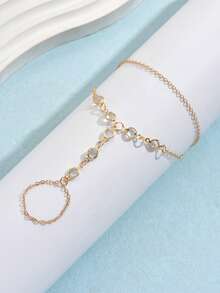 1pc Minimalist Luxury Round Full Finger Ring - Round - View 3