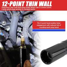 2026 Magnet Spark Plug Socket,Thin Wall 9/16 Spark Plug Socket With 360°  And 3/8" Drive,12 Point Heavy Duty Sparks Plugs Removal Tool Car Tools For Engine Maintenance (14mm) - 14mm - View 6