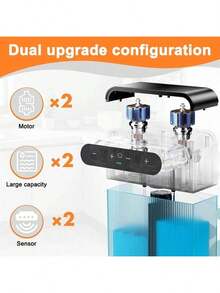1 pieza Dispensador inteligente con sensor de movimiento para jabón de platos, dispensador automático de jabón espumoso para manos, dispensador de jabón de doble cabezal, cocina & baño, gran capacidad 800ml - Montaje en la pared - Ver 8