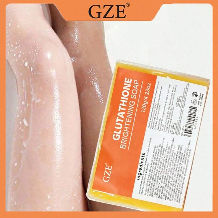 GZE 谷胱甘肽亮白手工皂，美白面部及身体皂，淡化瑕疵，焕发光彩，保湿滋润，令肌肤光滑柔嫩，温和淡化斑点 - 黃色 - 查看 1