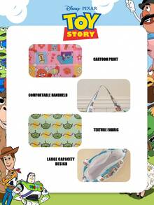 1 Pc Disney Officially Licensed Toy Story Aliens/Buzz Lightyear/Jessie Print Tote Bag,Adjustable Shoulder Strap Crossbody Bag,Lightweight Handbag,For Women/Girls/Youngster/Fans,Iadies For Daily/Shopping/Going Out/School/Travel - Multicolor - View 10