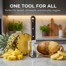 304 Stainless Steel Sugarcane Peeler Knife With Anti Slip Plastic Handle, Multi Purpose Fruit And Vegetable Peeler,For Pineapple, Pumpkin, Sugarcane And More, Manual Sugarcane Cutter, Bottle Opener, Suitable For Home Kitchen Restaurant Accessories - Multicolor - View 5