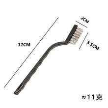pdva 3pcs Bent Handle Wire Brush Set, Stainless Steel/Brass/Nylon Bristle Mini Cleaning Brushes, Suitable For Rust Removal, Oil Stain Removal, Deep Gap Cleaning, Multi-Functional Household And Industrial Scrubbing Tools - Multicolor - View 5
