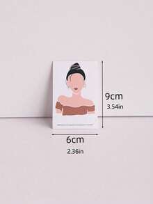 10/20/40/60/80/100pcs Jewelry Display Card For Packaging Earrings, Necklaces, Random Patterns - White - View 6