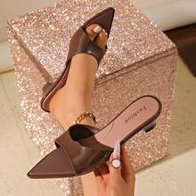 Korean Style Casual Women's Jelly Sandals, Plastic Work Shoes, Soft Bottom, Fashion Outdoor, Minimalist Wedge, Comfortable & Elegant Women Shoes - Brown - View 9
