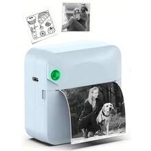 Wireless Mini Sticker Pocket Printer, Portable Thermal Label Maker, 203Dpi Sticker Machine, Supports Mobile Wireless Printing, Suitable For Notes, Diaries, Work, Receipts, Labels, Perfect Gift Set, Compact Design - Blue - View 9