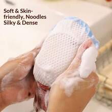 Cartoon Popsicle Bath Sponge Scrubber, Foaming Bath Sponge With Cute Smiling Face - Multicolor - View 6