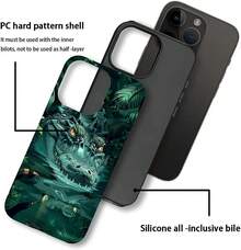 Case For IPhone 16 Pro, Colorful Pineapple Design, Liquid Silicone Case, Impact Resistant, Anti-Scratch, Shockproof - 綠鱷魚 - 查看 4