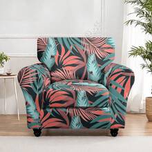 1pc Printed Elastic 5-Piece Chair Cover, Single Seat Dust-Proof Sofa Cover For Living Room And Bedroom, All Seasons, Removable And Washable - Multicolor - View 14