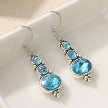 Reife Stil Distressed Silber Ohrhaken Ohrringe, elegante gestufte Linien mit dezentem Luxus, einfach und nicht übertrieben, geeignet für Pendeln und Dating, mit einer reifen und sanften Ausstrahlung. - Silber - Übersicht 3