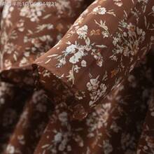 MewMuse.  Vestido de mujer de manga larga con cuello redondo y estampado floral - Multicolor - Ver 6