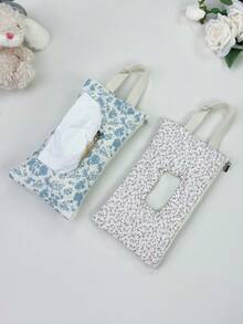Elegant Fashionable Tissue Storage Bag, Tissue & Wet Wipe Storage Bag, Multi-Functional For Travel And Daily Use, With Hanging Hook For Easy Carrying, Suitable For Family Outings And Walks - Multicolor - View 1