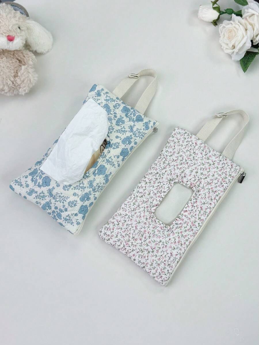 Elegant Fashionable Tissue Storage Bag, Tissue & Wet Wipe Storage Bag, Multi-Functional For Travel And Daily Use, With Hanging Hook For Easy Carrying, Suitable For Family Outings And Walks - Multicolor - View 1