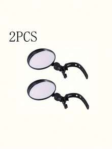 2pcs Adjustable Rotating Bicycle Rearview Mirrors - Enhance Road Safety And Visibility, 360° Adjustable Rear View Mirrors For Mountain Bikes And Bicycles, Shockproof Safety Lens, Quick Install Handlebar Accessories - Multicolor - View 9