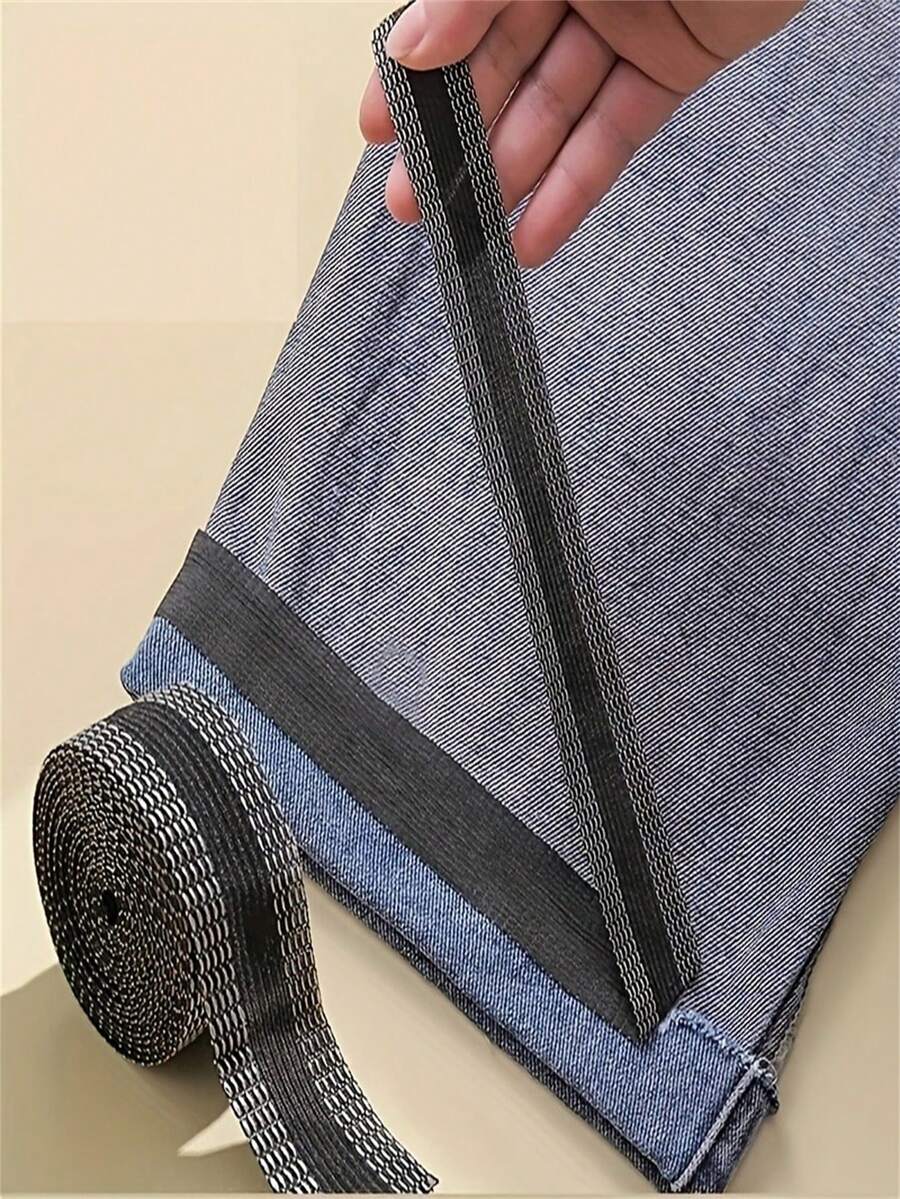 394inch Self-Adhesive Trousers Sticker DIY Sewing Fabric Ironing And Cutting-Free Trouser Leg Sticker Pants Shorten Sticker