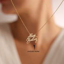 Colgante con Nombre Personalizado | Collar con Nombre | Joyería | Collar con Nombre Regalos del Día de la Madre, Dorado, Elegante, Colorido, Vintage, Simple, Unisex, Casual, Lindos, Personalizado, Único, Regalos Ideales para Él, Regalos Ideales para Ella, Ella, Novio - Multicolor 2 - Ver 2