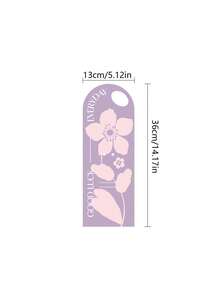 Cartão de presente com buquê de flores (1 unidade), embalagem floral multicolorida, caixa de alta qualidade com alça, ideal para o Dia das Mães, decoração de casamento, caixa de papel criativa em amarelo, verde e roxo, estilo elegante e fresco, perfeita para lembrancinhas de festa e decoração de casa. - Vários estilos - Ver 3