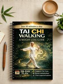 1 Tai Chi Walking Phiên bản Nâng cao: Kế hoạch 28 ngày | Luyện tập 10 phút mỗi ngày, các động tác minh họa dần dần giúp cải thiện thăng bằng và vượt qua nỗi sợ bị ngã | Đóng gáy lò xo, giấy - A5 - Xem 7