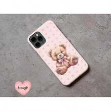 Expédition 24h depuis DE Coque Apple 17 Pro Max Plus Mignonne Ours en Peluche avec Nœuds Roses Cœurs Esthétique Cottagecore Romantique Cadeau Pastel pour Femmes Filles Accessoire Kawaii Girly 23 24 25 26 - 1 image couleur - Voir 7