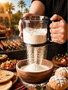 1/2pcs Semi-Automatic Handheld Baking Sifter With Ergonomic Handle & Reusable Fine Mesh Sieve - Multifunctional Flour Powder Sifter Suitable For Cocoa, Baking Powder, For Kitchen, Pastry For Baking Lovers, Plastic Sieve For Caking - View 14