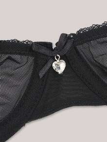 Women's Sexy Sheer Underwire Shaping Bra - Black - View 6